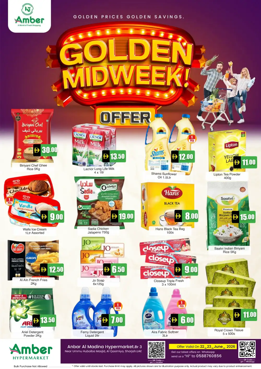 Amber Hypermarket Golden Midweek Offers | Latest Catalogue page 1