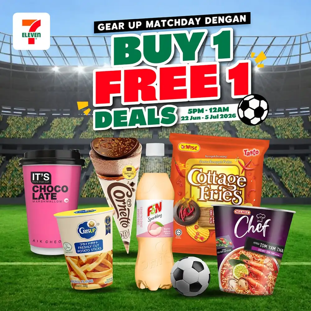 7-Eleven Malaysia Matchday Buy 1 Free 1 Deals | Latest Leaflets page 1