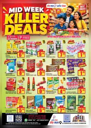 City Max Ajman Mid Week Killer Deals | Shop Today flyer cover