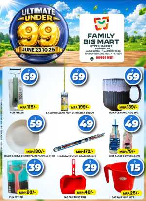 Family Big Mart Kozhikode Ultimate Under 99 Deals | Shop Today flyer cover