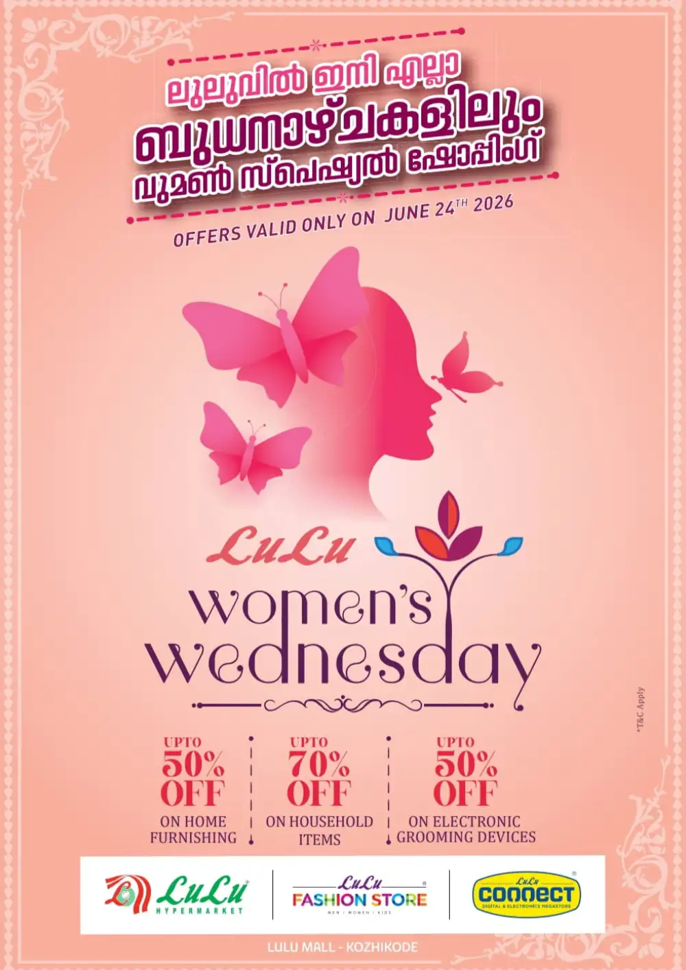 LuLu Kozhikode Women's Wednesday Offers | June 24, 2026 page 1