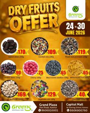 Dry fruits offer flyer cover