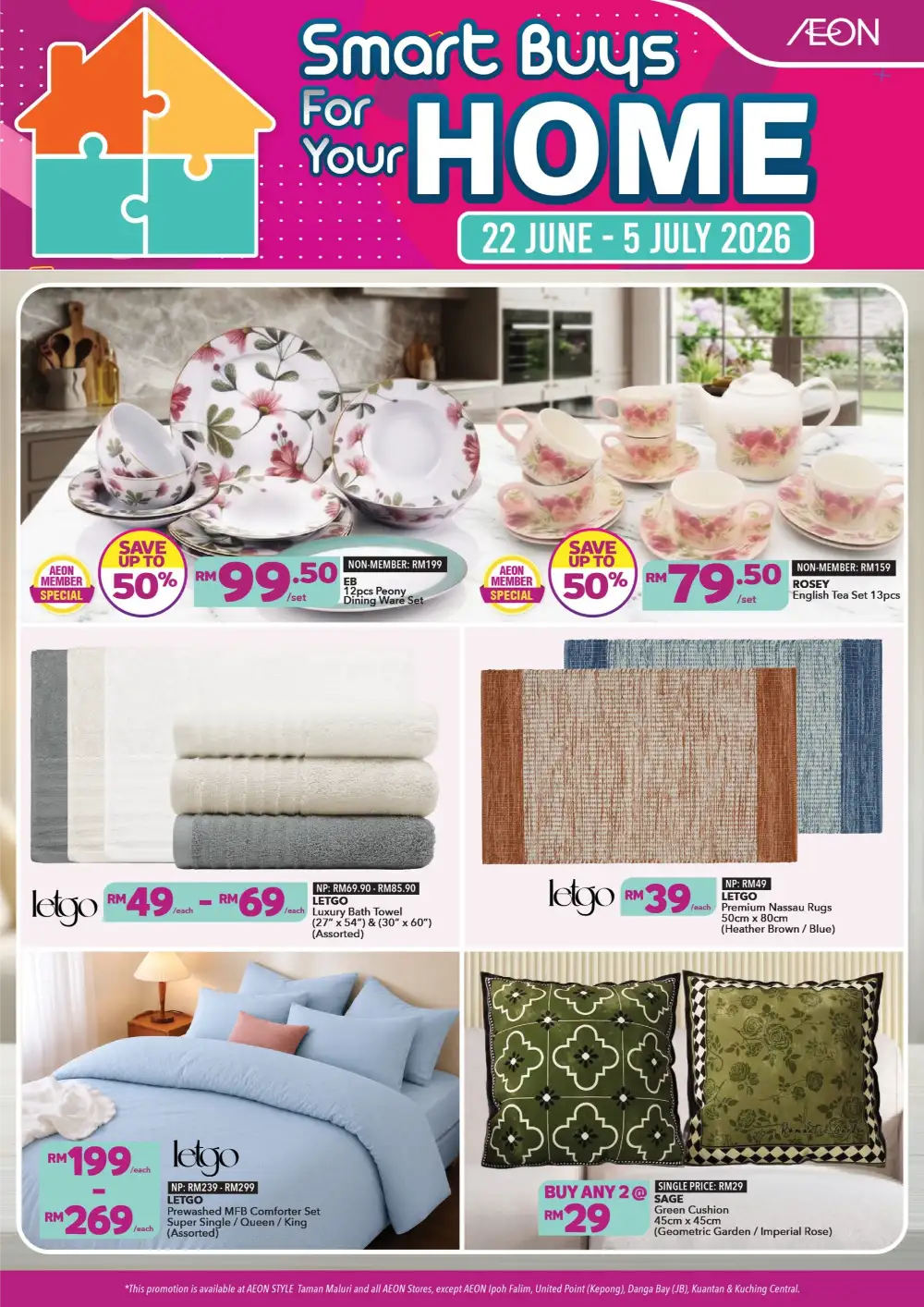AEON Smart Buys For Your Home Promotion | Latest Catalogue page 1