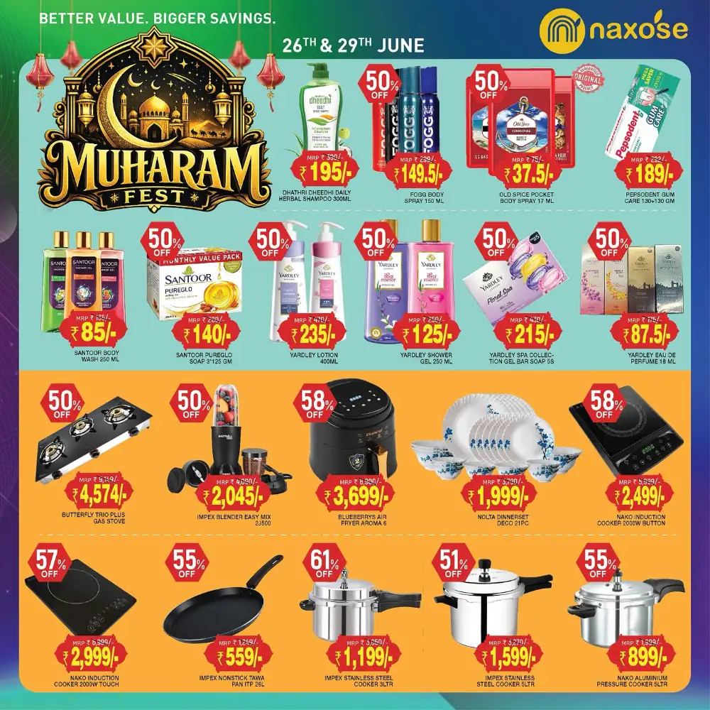 Naxose Muharam Fest Offers At Ettumanoor & Changanassery | Save Now page 4