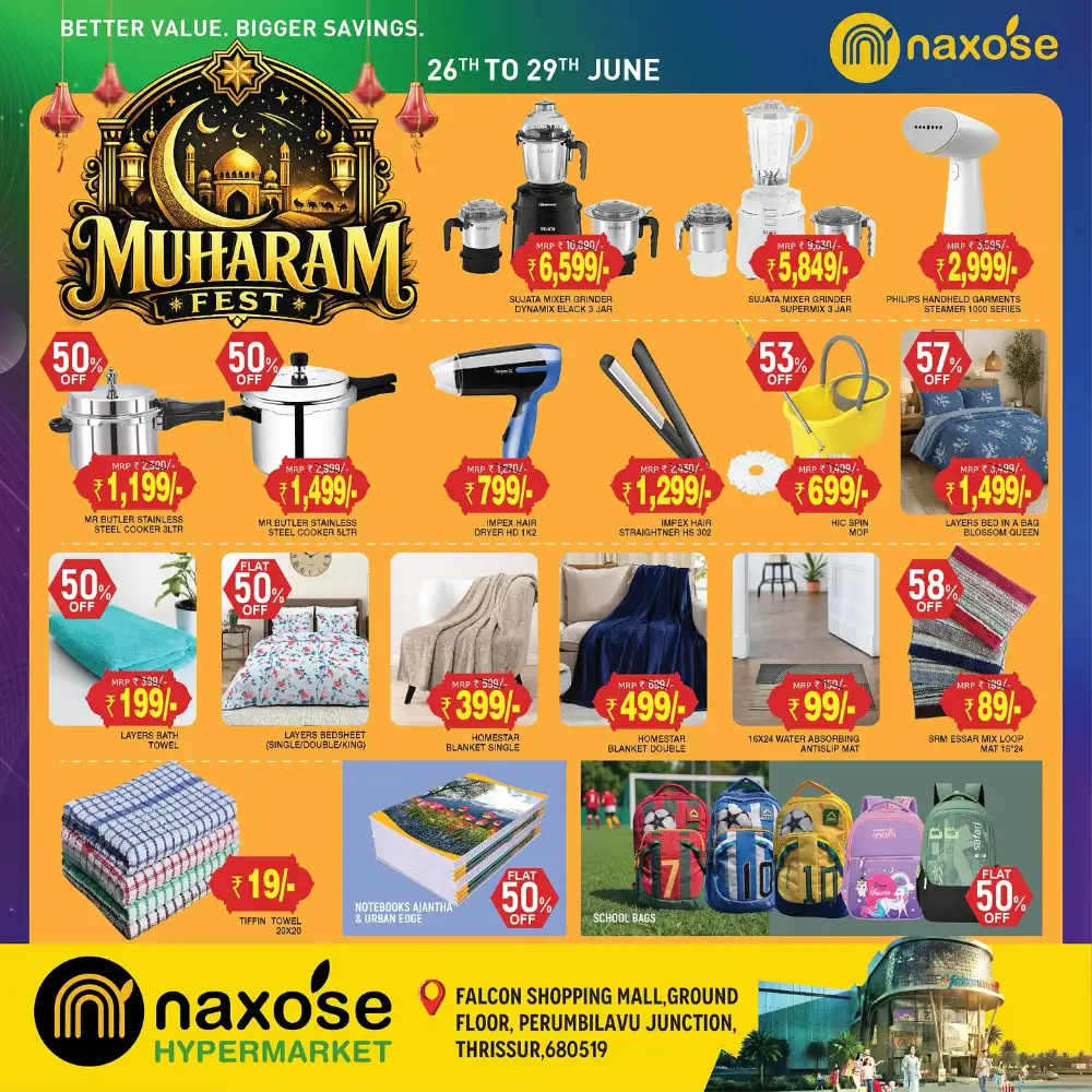 Naxose Hypermarket Perumpilavu Muharam Fest Offers | Save Now page 5