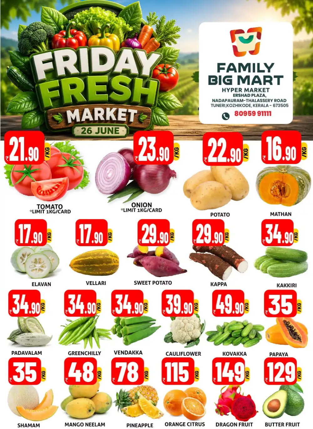 Family Big Mart Friday Fresh Market Offers | Save Now page 1