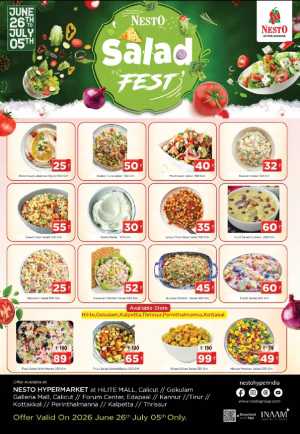Nesto Hypermarket Salad Fest Offers | Latest Offers flyer cover