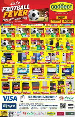 LuLu Connect Kochi Football Fever Electronics Sale | Save Now flyer cover