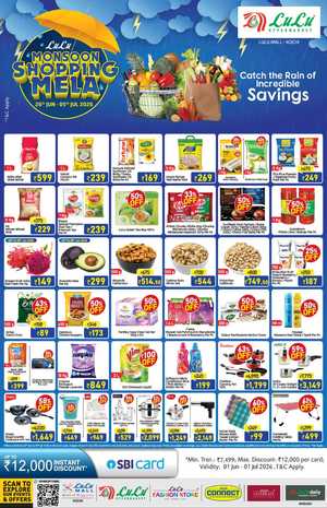 LuLu  Kochi Monsoon Shopping Mela | Latest Offers flyer cover