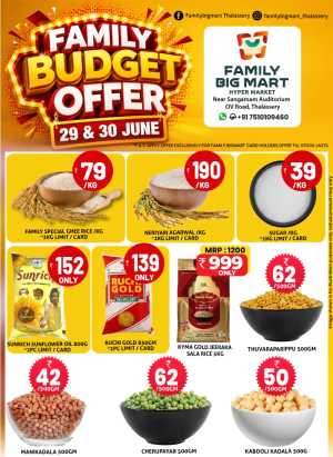 Family budget offer flyer cover
