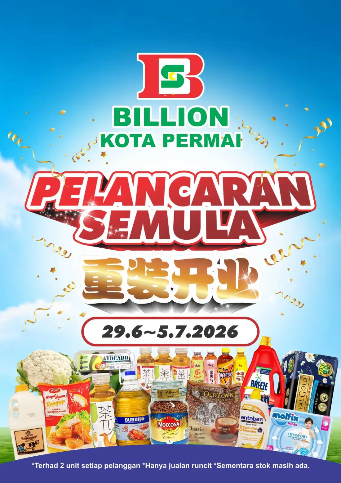Billion Kota Permai Reopening | Latest Leaflets page 1