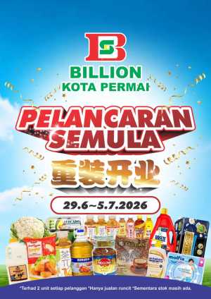 Billion Kota Permai Reopening | Latest Leaflets flyer cover