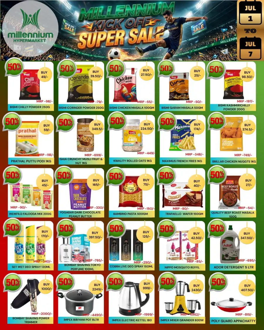 Millennium Hypermarket Kick Off Sale | Latest Offers page 1