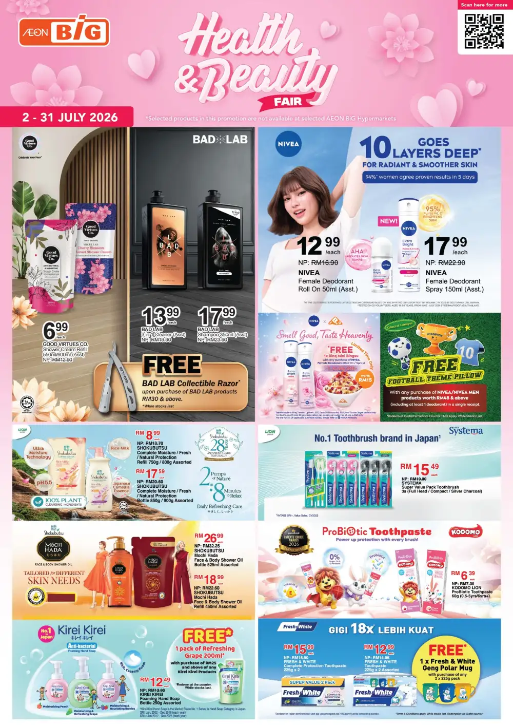 AEON BiG Health & Beauty Fair Promotion | Latest Leaflets page 1