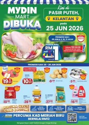 MYDIN Mart Pasir Putih Opening Promotion | Latest Leaflets flyer cover