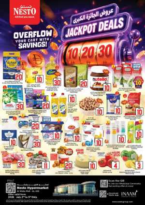 Nesto Hypermarket Al Ain Jackpot Deals | Latest Leaflets flyer cover