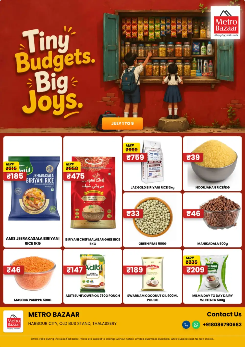 Metro Bazaar Tiny Budgets Big Joys | Latest Price List page 1
