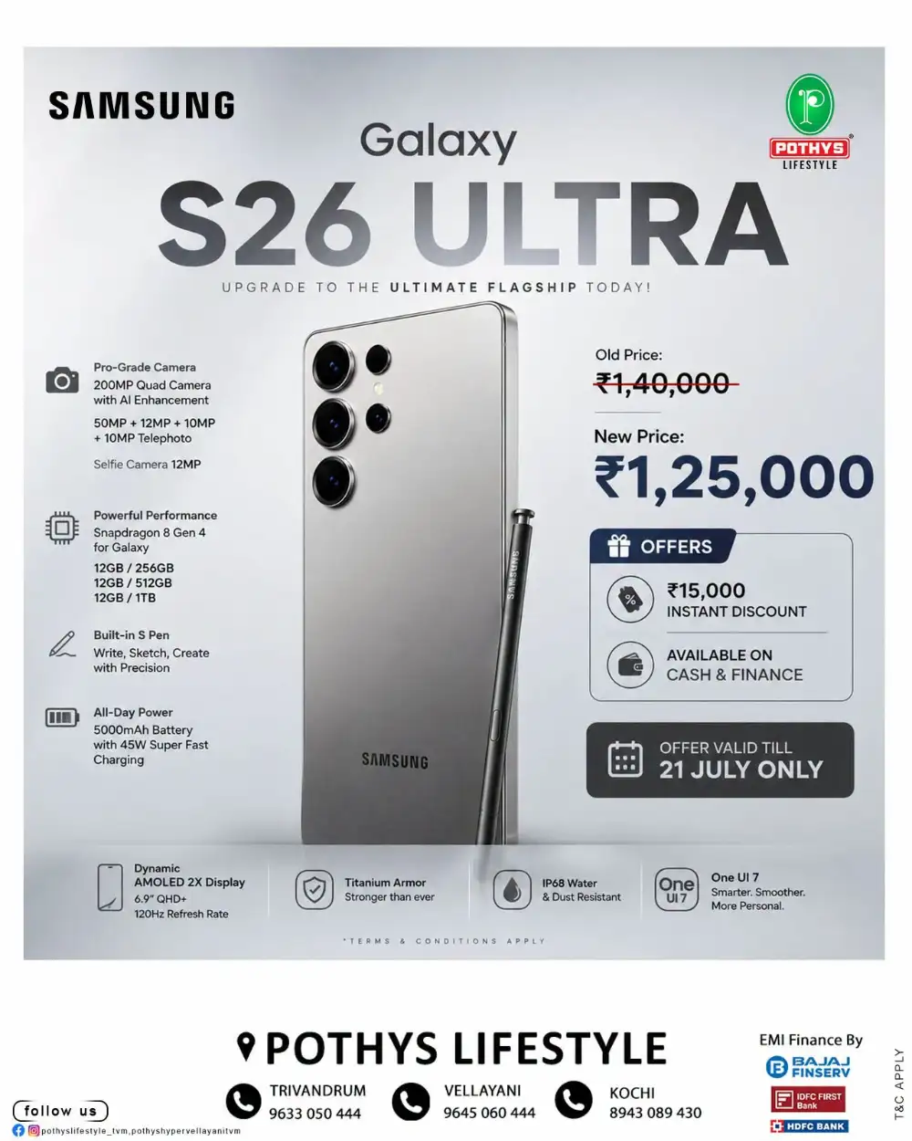 Pothys Lifestyle Samsung Galaxy S26 Offers | Shop Today page 2