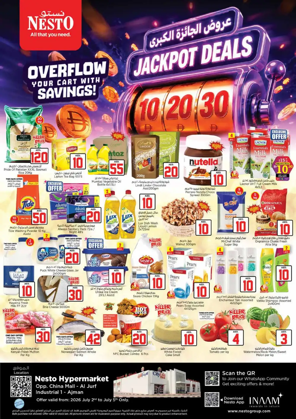Nesto Al Jurf Ajman Jackpot Deals | Latest Offer Flyer page 1
