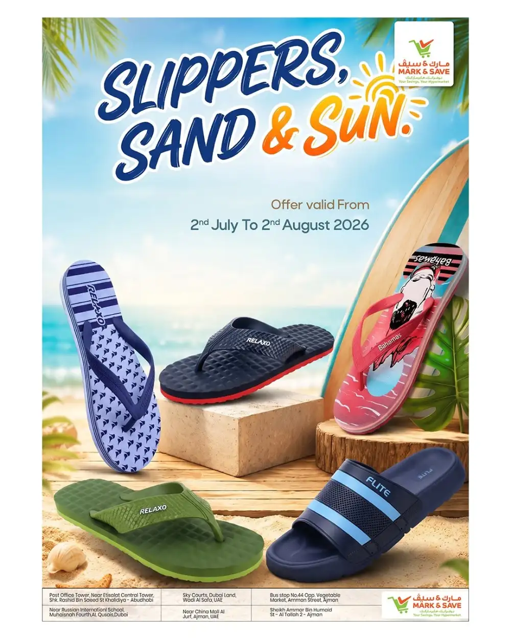 Mark and Save Slippers Sand and Sun Deals | Latest Leaflets page 1