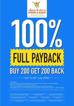 Mark & Save 100% Full Payback | Latest Offers flyer cover