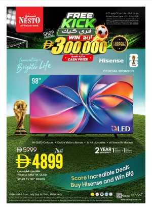 Nesto UAE Free Kick Electronics Sale | Latest Offers flyer cover