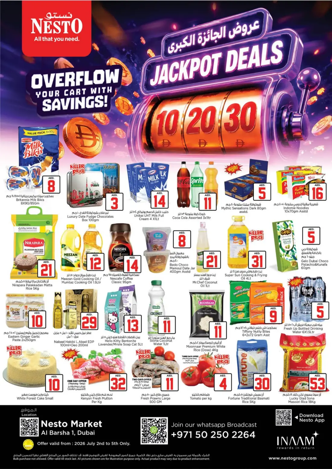Nesto Al Barsha AED 10 20 30 Jackpot Deals | Latest Offers page 1