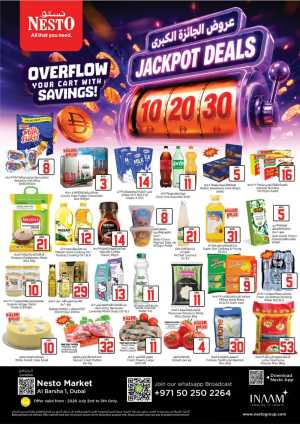 Nesto Al Barsha AED 10 20 30 Jackpot Deals | Latest Offers flyer cover