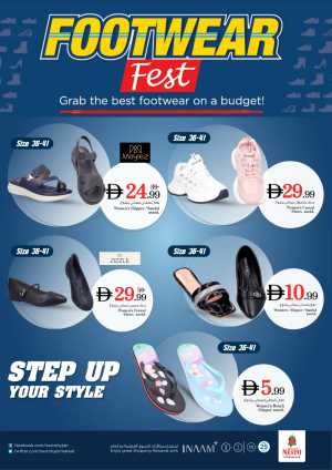 Nesto UAE Footwear Fest Budget Deals | Latest Offers flyer cover