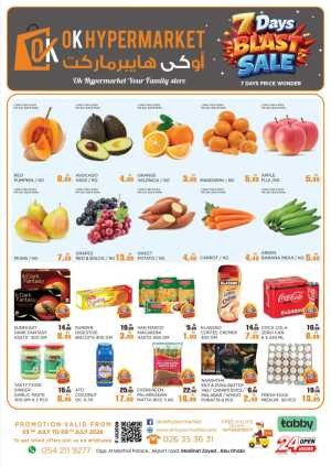 OK Hypermarket Abu Dhabi Blast Sale | Latest Offers flyer cover