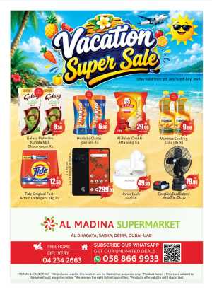 Al Madina Supermarket Deira Vacation Super Sale | Latest Offers flyer cover