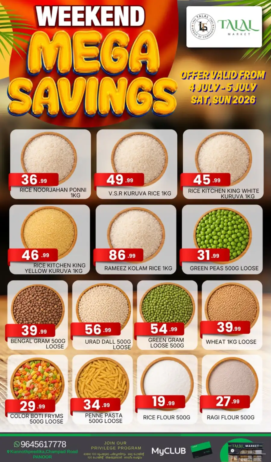 Talal Market Panoor Weekend Mega Offer | Save Today page 1