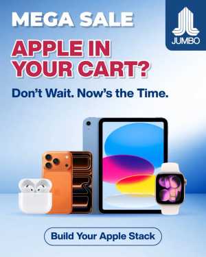 Jumbo Electronics Apple Mega Sale | Limited Time flyer cover