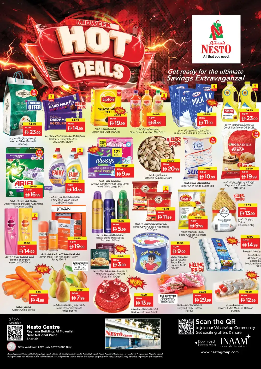 Nesto Sharjah Midweek Hot Deals | Latest Flyer page 1
