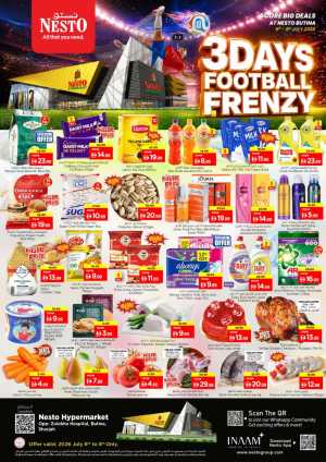 Nesto Butina 3 Days Football Frenzy | Shop Today flyer cover