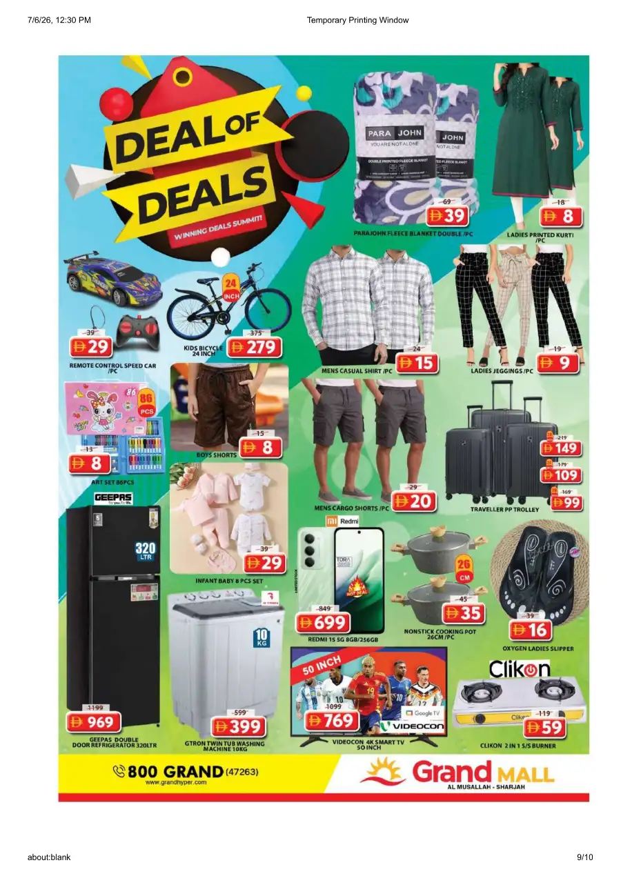 Grand Mall Musallah Latest Offers | View Flyer page 9