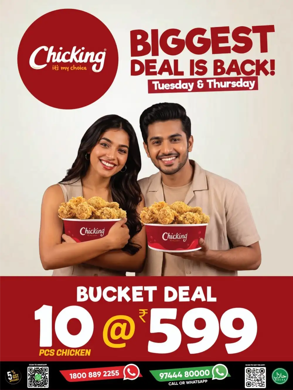 Chicking Bucket Deal 10pcs at ₹599 | Shop Today page 1