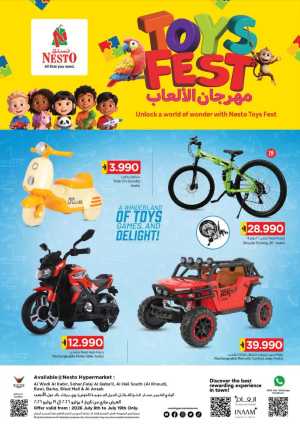 Nesto Hypermarket Oman | Toys Fest Offers flyer cover