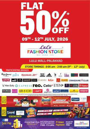 LuLu Palakkad Flat 50% Off Sale | 4 Days Only flyer cover