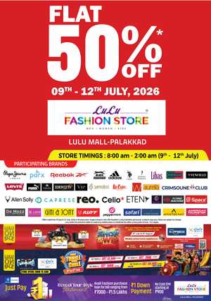 LuLu Palakkad Flat 50% Off Sale | 4 Days Only flyer cover