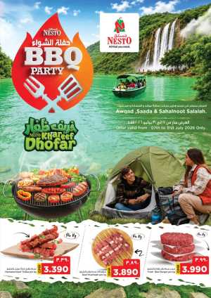 Nesto Salalah Latest Offers | BBQ Party Khareef Dhofar flyer cover