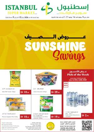 Istanbul Supermarket Latest Offers | Sunshine Savings flyer cover