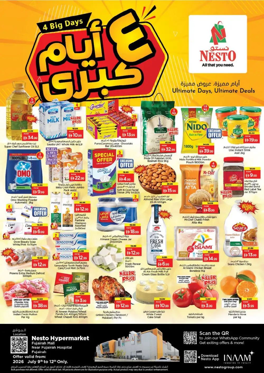 Nesto Fujairah | 4 Big Days Only | Latest Offers page 1