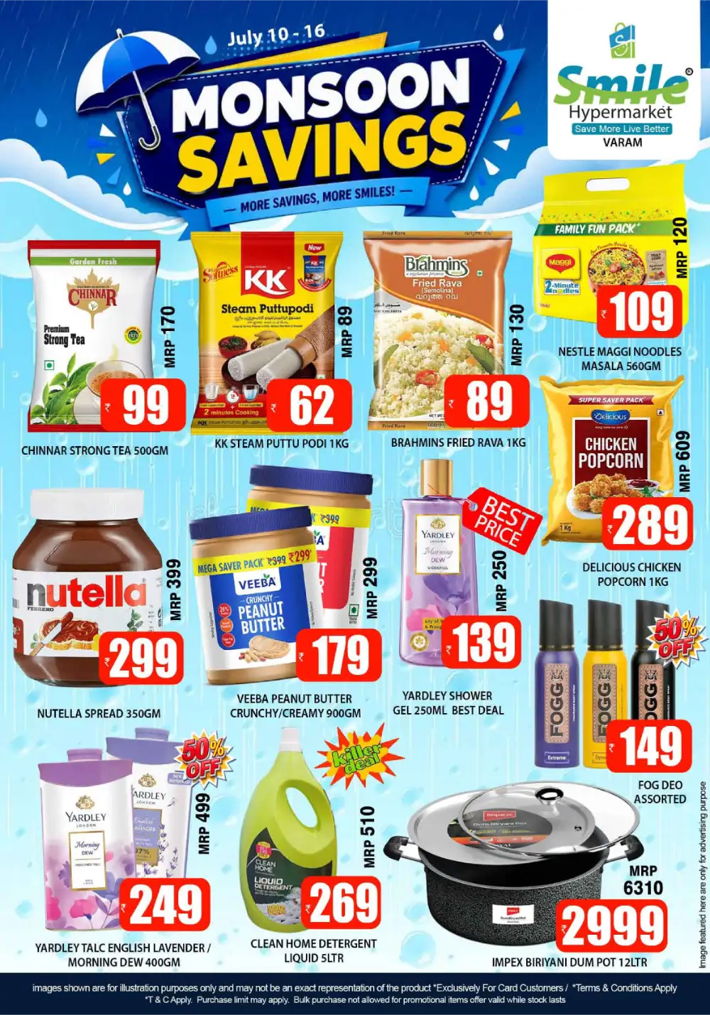 Smile Hypermarket Varam | Monsoon Savings Offers page 1