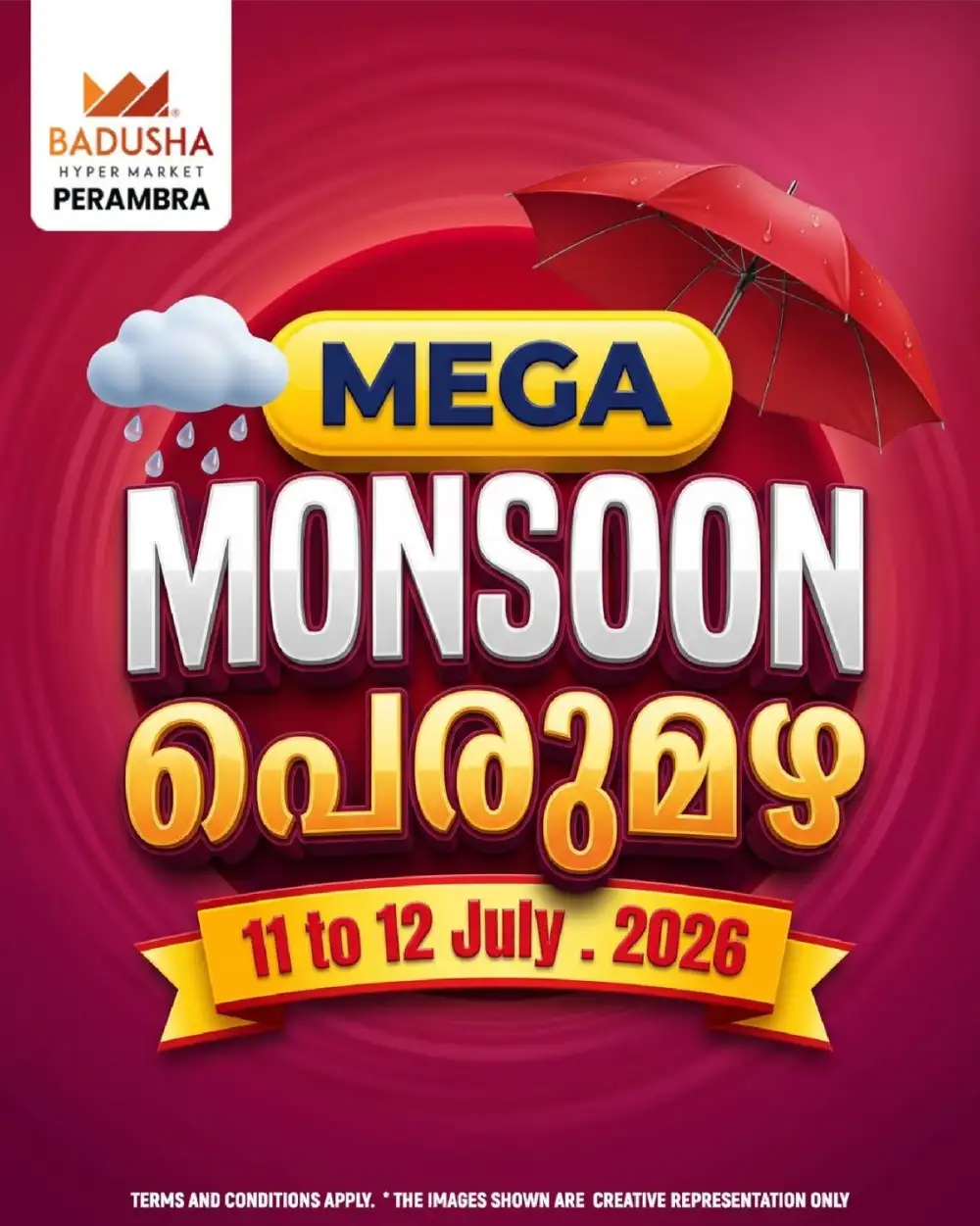 Badusha Hypermarket, Perambra - Mega Monsoon Offer page 1