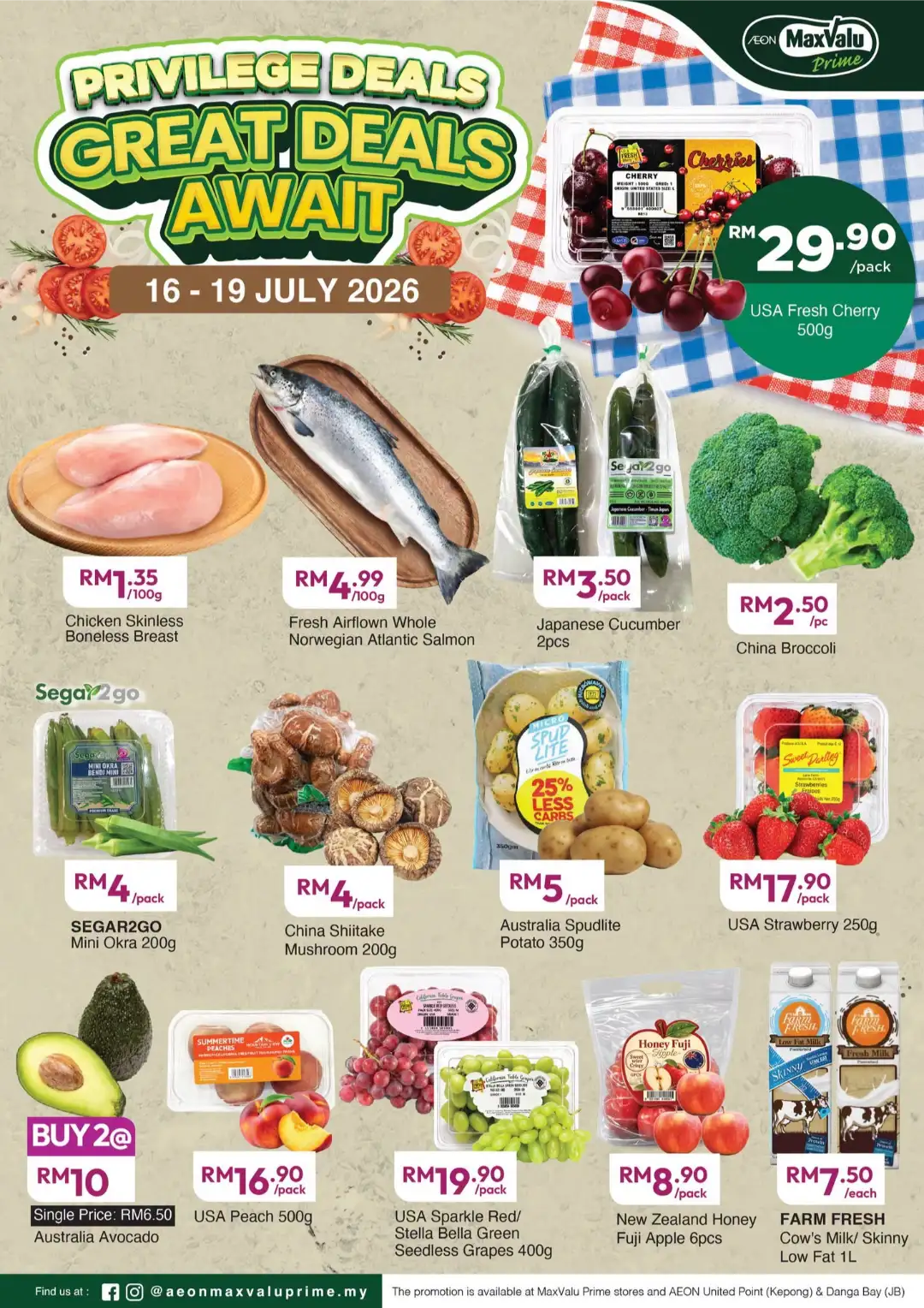 AEON MaxValu Prime Promotions Today | Latest Deals page 1