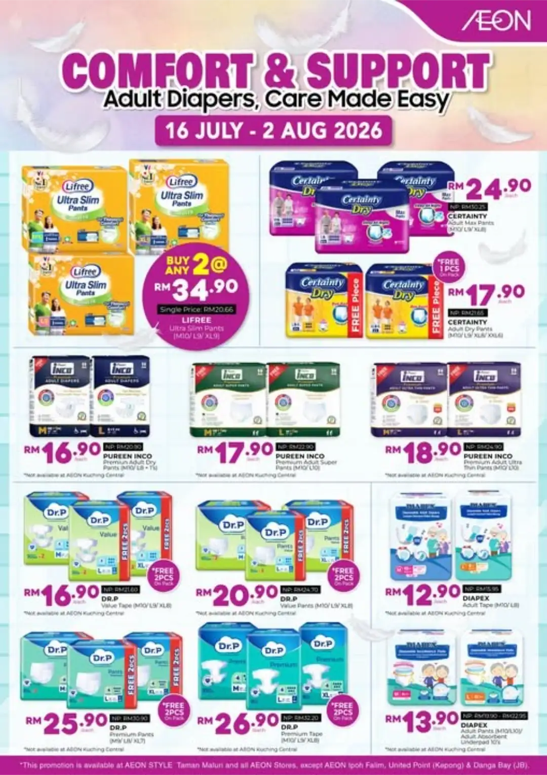 AEON Adult Diapers Promotions Today | Latest Catalogue page 1