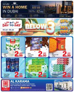 Day to Day Al Karama Dubai Below 3 Offers | Latest Deals flyer cover