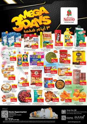 Nesto Fujairah Mall Mega 3 Days Offers | Latest Deals flyer cover