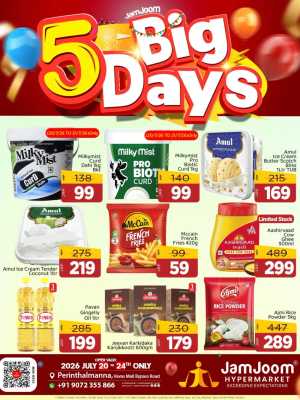 JamJoom Perinthalmanna 5 Big Days Offers | Latest Deals flyer cover